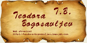 Teodora Bogosavljev vizit kartica